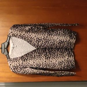 Animal Print Sweater Dressbarn Size Medium